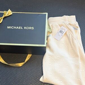 Michael Kors Off-White Logo Joggers and Ribbon gift box